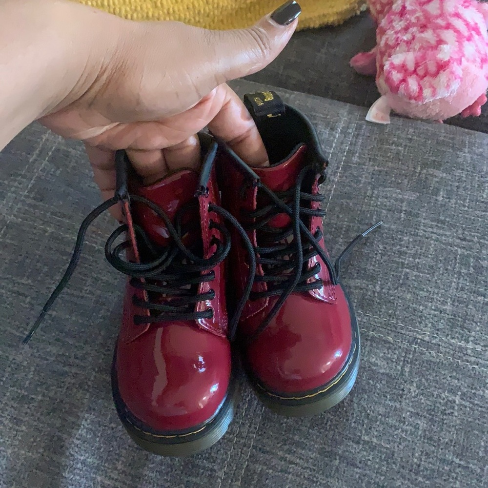 Doc Martens  Red Patent Leather Kids